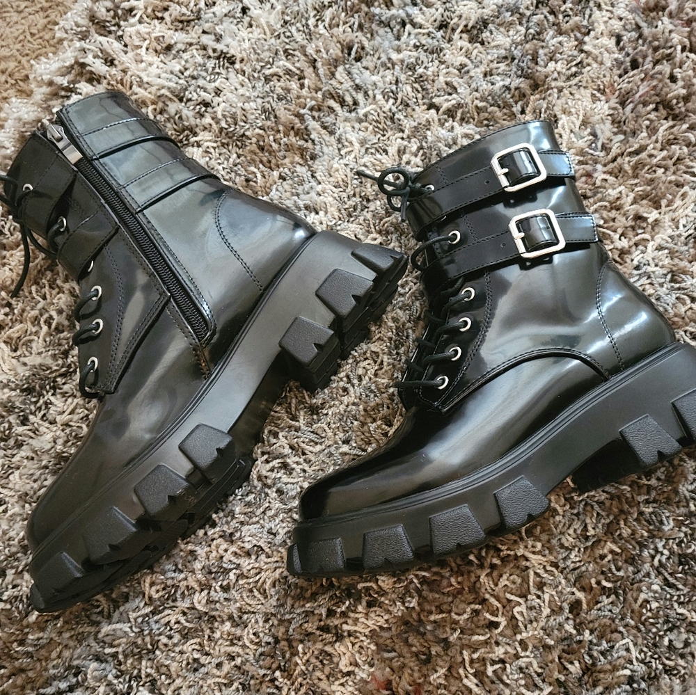 Cute Combat Strap Boots
